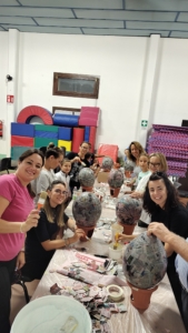 Lavorazione delle maschere al corso di Bagnolo